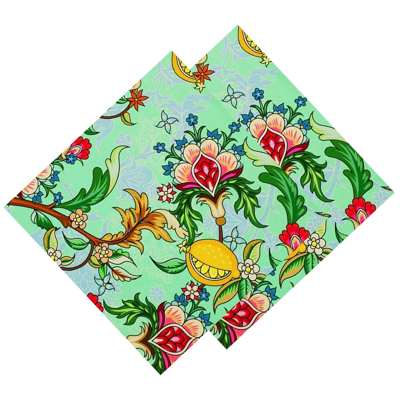 82% Nylon & 18% Spandex Vines and Lemons Printed Spandex Fabric 55/56” Width